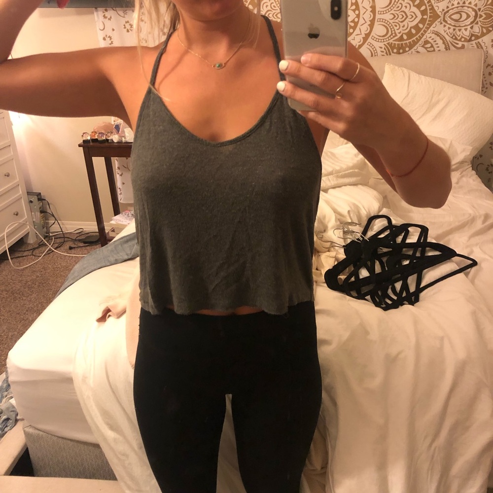 Grey brandy crop top
